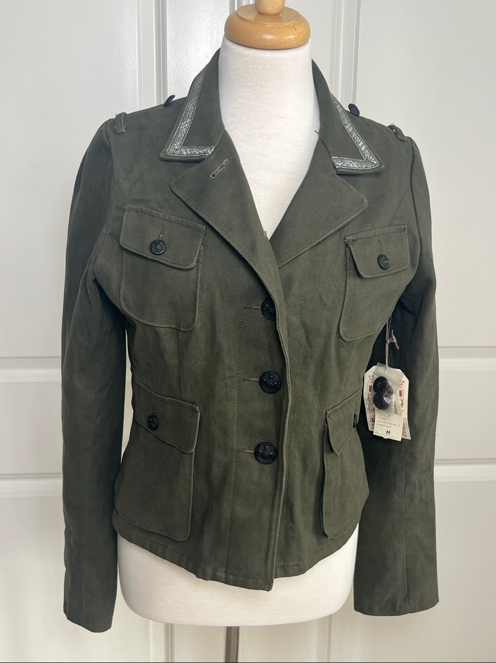 Polo Jeans Co. by Ralph Lauren Green vintage Military Jacket Size Medium